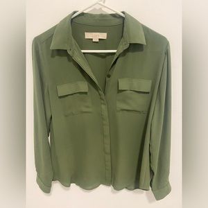 NWOT- Hunter green blouse
